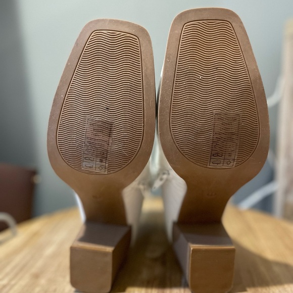 White Ankle Zip Booties - Picture 4 of 12